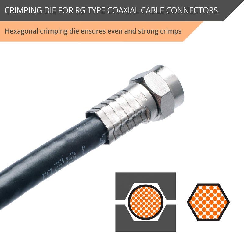 Wirefy Crimping Die for RG Type Coaxial Cable - RG 58, 59, 62, 6 - Image 3